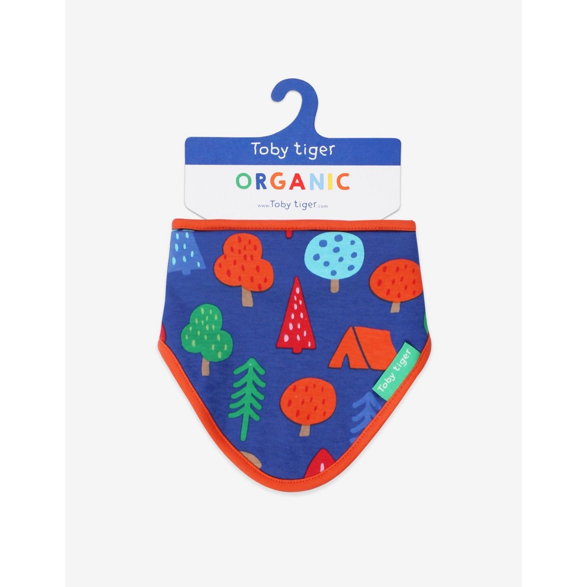 Organic cotton baby cloth with camping bear print