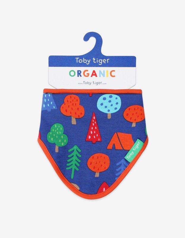 Organic cotton baby cloth with camping bear print
