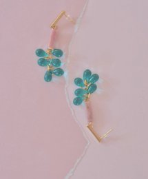 Boucles d'oreilles en verre à bulles
