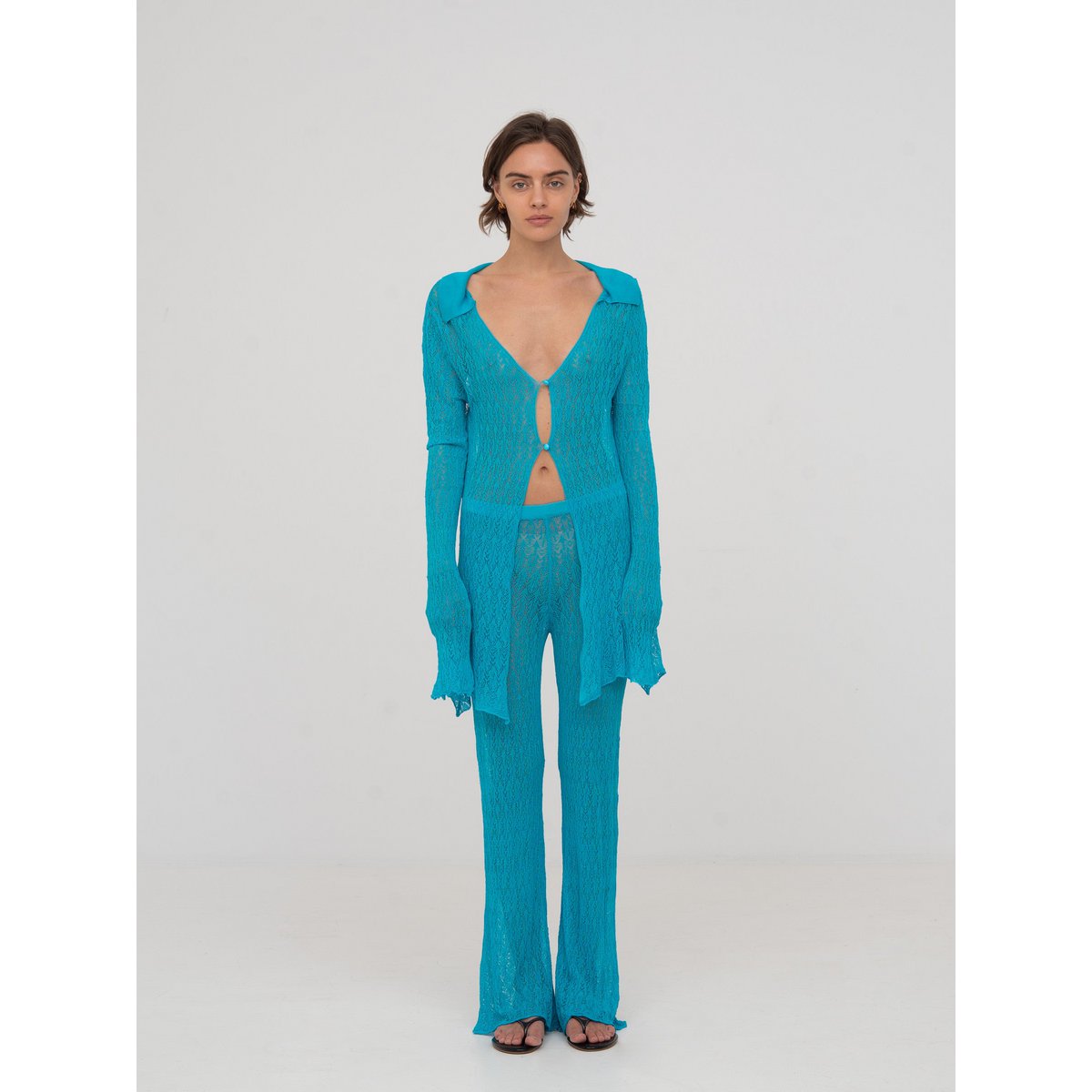 Saint Knit Blue Maxi Pants