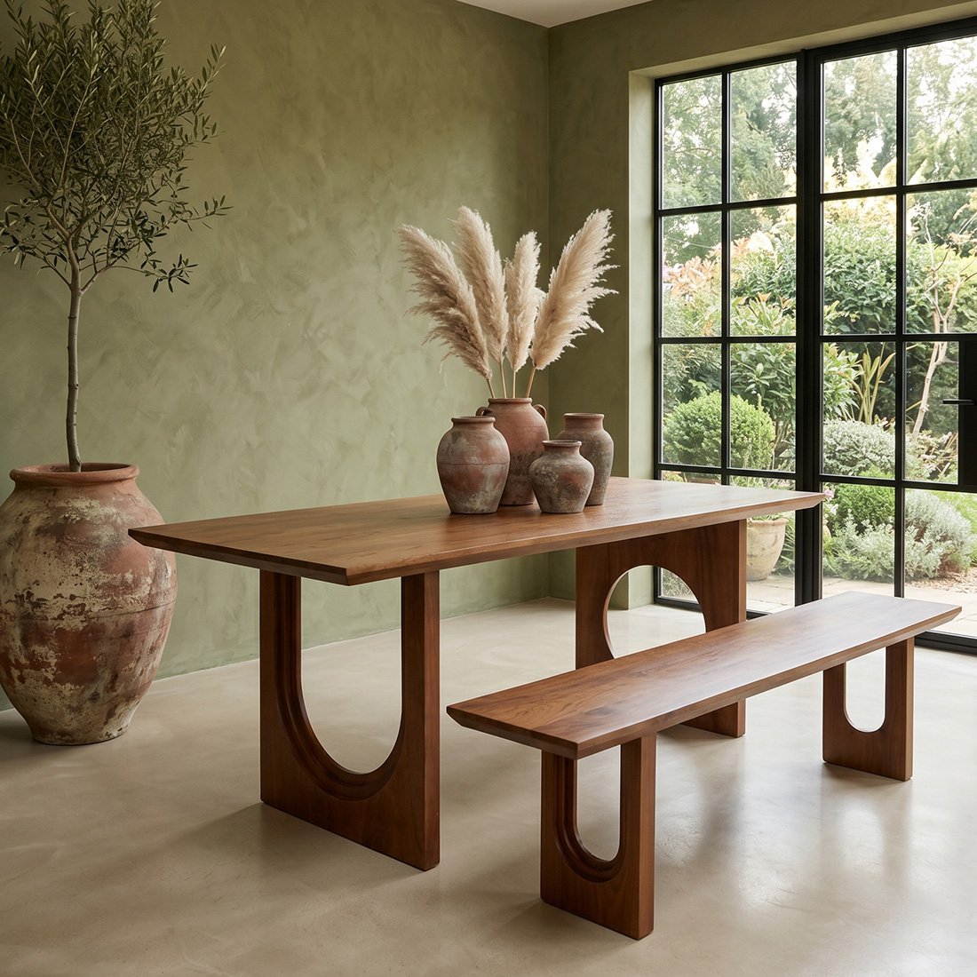 Bullnose Chamfered mango wood dining table mix