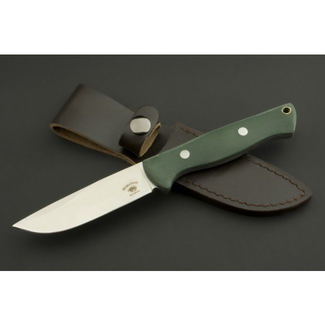 ED MAHONY Pathfinder, coltello da caccia, G-10 con manico color muschio irlandese, 440C