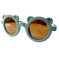 Green kids sunglasses with bear design