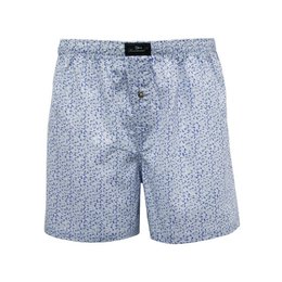 Boxer en Coton Tissé Fleur Bleue