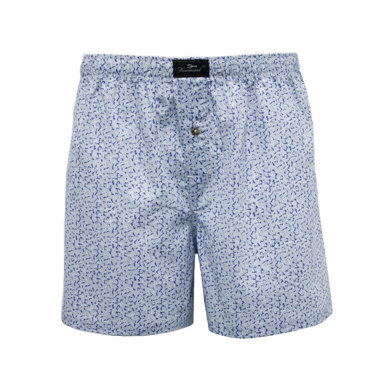 Vævet bomuld boxershorts blå blomst