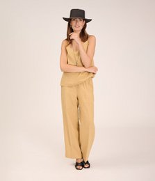 Pantaloni in lino Montana Ocra