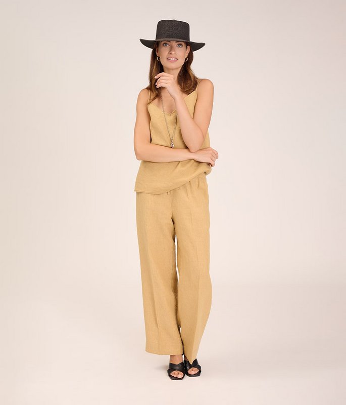 Pantaloni in lino Montana Ocra