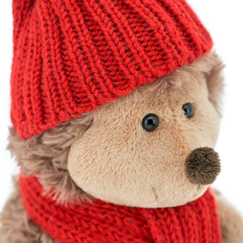 Jouet doux, vie - picoter le hérisson en Red Hat (18 cm)