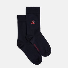 Bio Socken Santa Vespa - Schwarze Socken mit Weihnachtsmann, Xmas