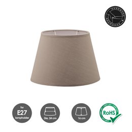 Home Sweet Home Lampshade Largo oval taupe - W:24xD:14xH:16cm