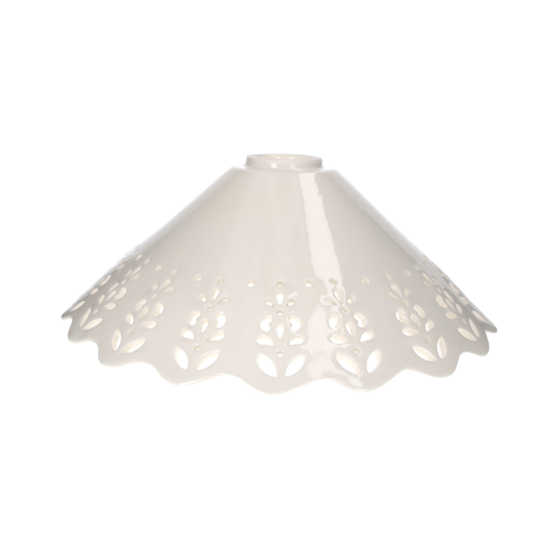 Perforierter Keramikkegel, D 30 H 12 cm Lampenschirm