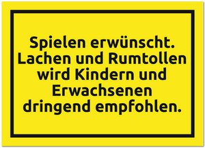 Postkarte "Spielen erwünscht"