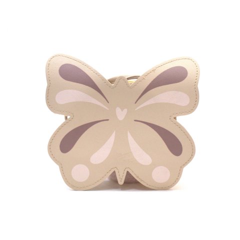 Kinderschoudertas - Meilin de vlinder Beige