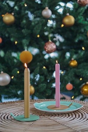 Portavelas LUNEdot con 3 velas