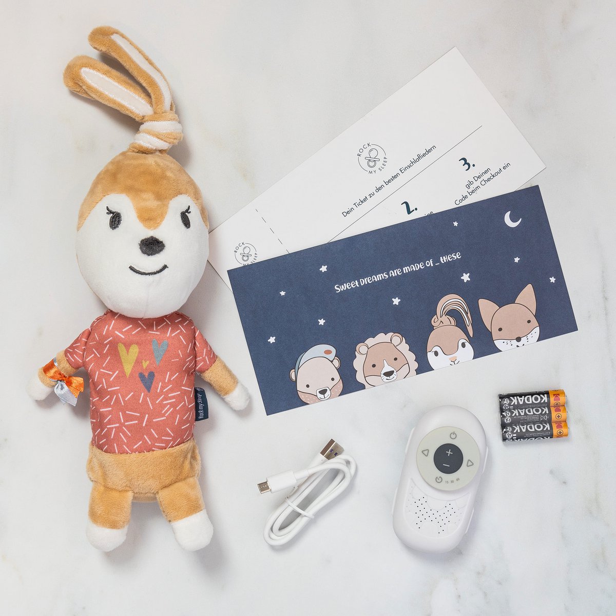 Boîte à musique jouable librement Ivy le lapin - coffret cadeau