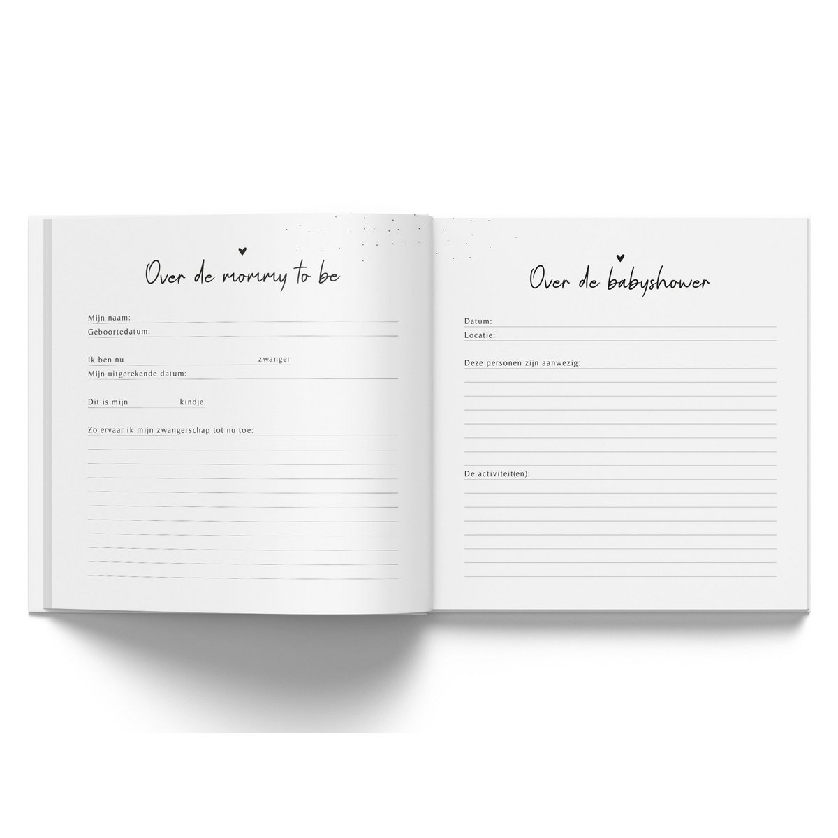 Fyllbooks Mijn babyshower boek - Linnen Taupe