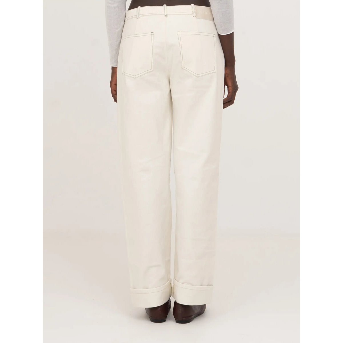 Agenda Cream Denim Trousers