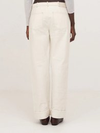 Agenda Cream Denim Trousers