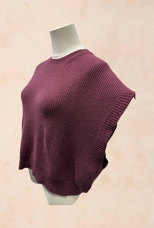 Oversized ærmeløs striktrøje – VISCOSE – 22005