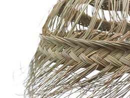Lámpara artesanal de Esparto y Mimbre, Lámpara de Techo estilo étnico