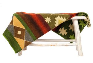 Ecuadorian alpaca blanket | native blanket | Quilotoa Green