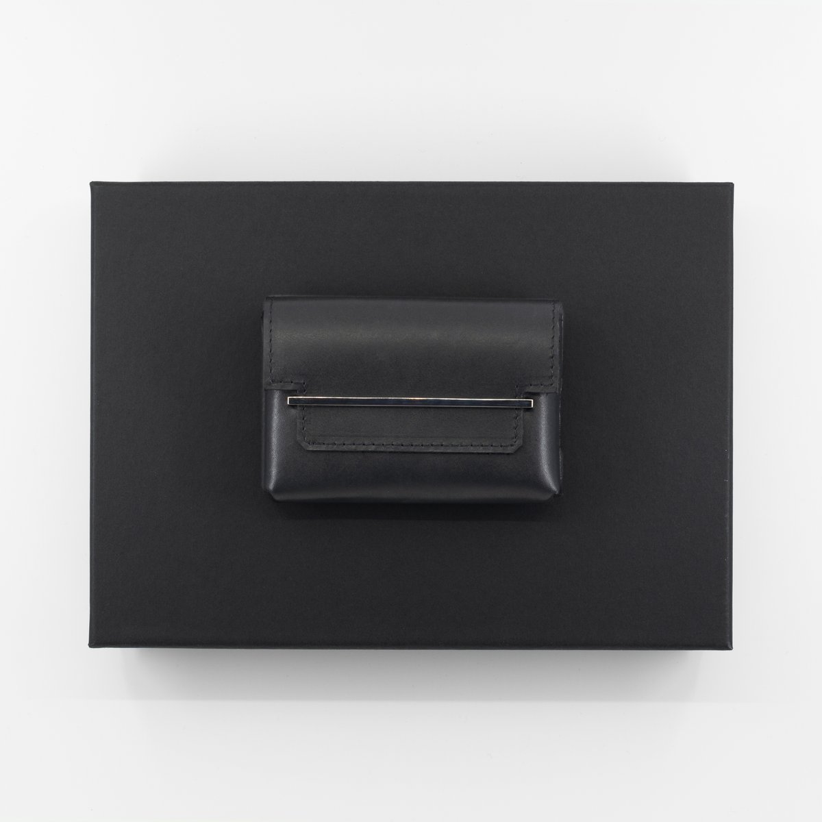 FRAME møntpung - sort rhodium