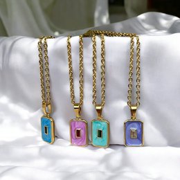 Pastel Gemstone Glow – Pastel Zircon Pendant halskæde