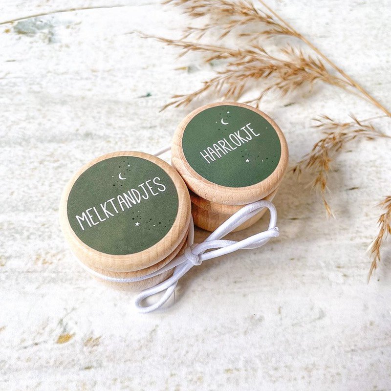 Bewaardoosje Melktandjes + Haarlokje (SET) | Donker groen
