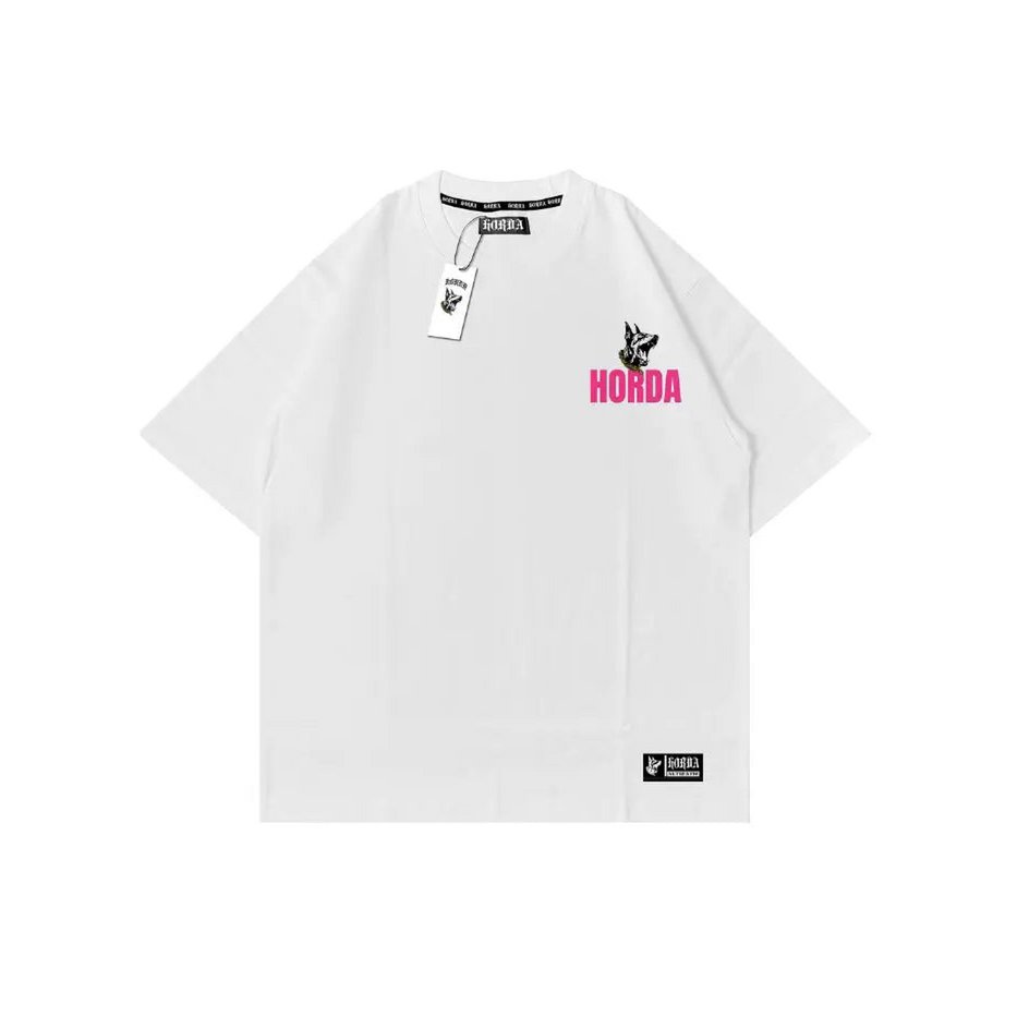 T-shirt Boxy Fit Bianca 100% Cotone Horda X3