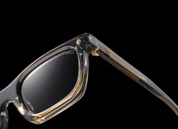 Walton et Mortimer NO. 54 : Lunettes de soleil grises transparentes "Inferno"