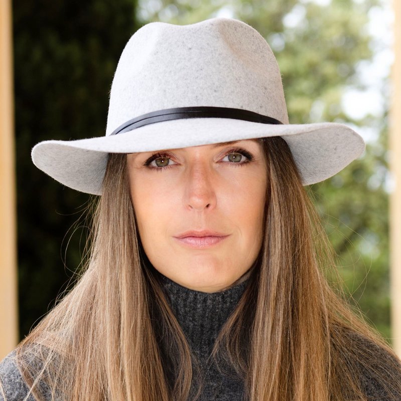 CHAPEAU FEUTRE - lien cuir, bord non cousu