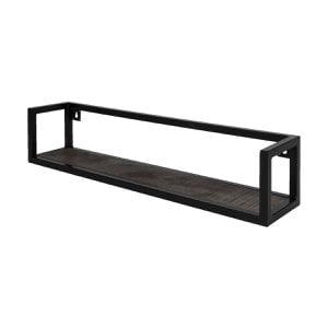 Wall Shelf Vintage Black Mango Wood 60 cm
