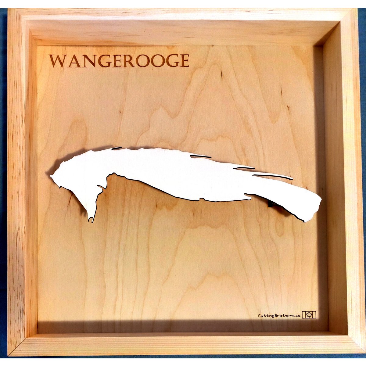 WANGEROOGE - MAPPA LUMINOSA DELL'ISOLA 3D in legno (LED)