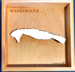 WANGEROOGE - MAPPA LUMINOSA DELL'ISOLA 3D in legno (LED)