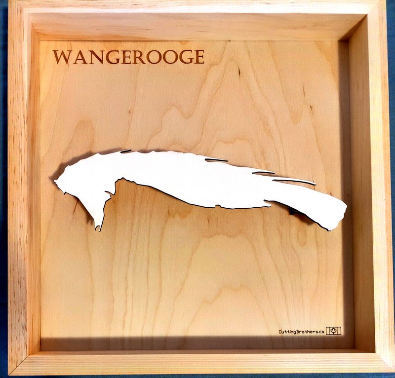 WANGEROOGE - MAPPA LUMINOSA DELL'ISOLA 3D in legno (LED)