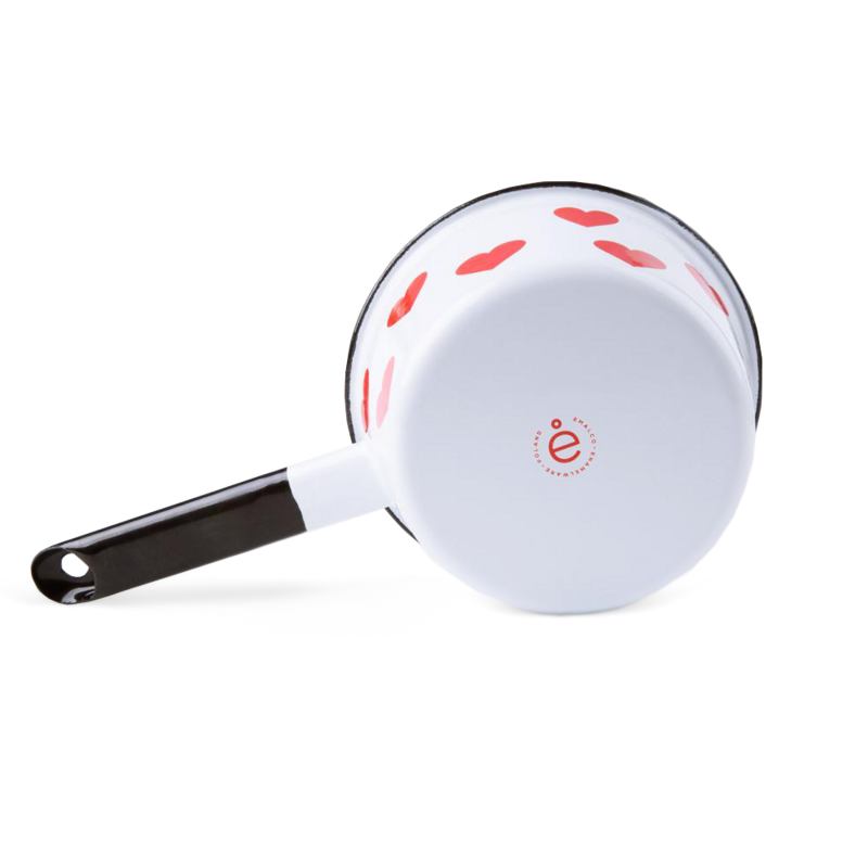 0,9l Enamel Saucepan | Love