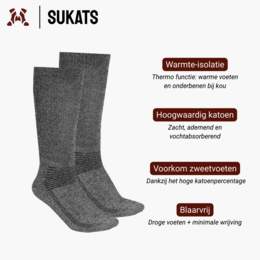Skarpety robocze Sukats® Thermo | 3 lub 6 par | Skarpety termiczne | Szary | Wiele rozmiarów