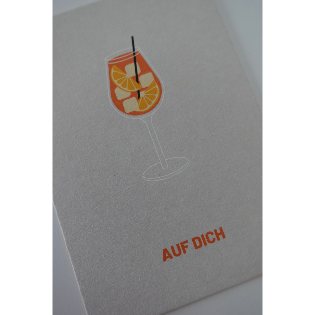 Postkarte - AUF DICH! Aperol