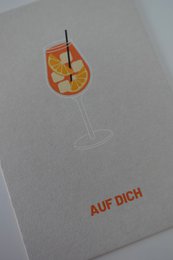 Postkarte - AUF DICH! Aperol