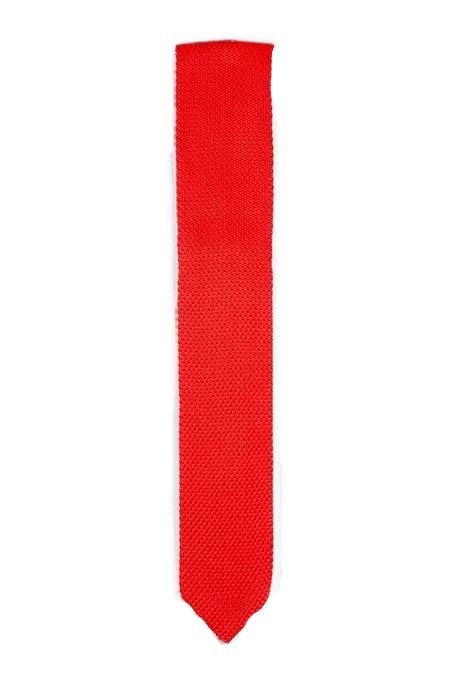 Pillar Box rote Strickkrawatte