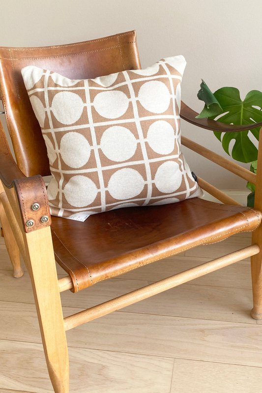 Don Kissenbedeckung brauner, weicher Jacquard-Baumwollstrick