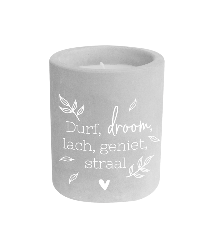 Zementkerze - Trauen, träumen...