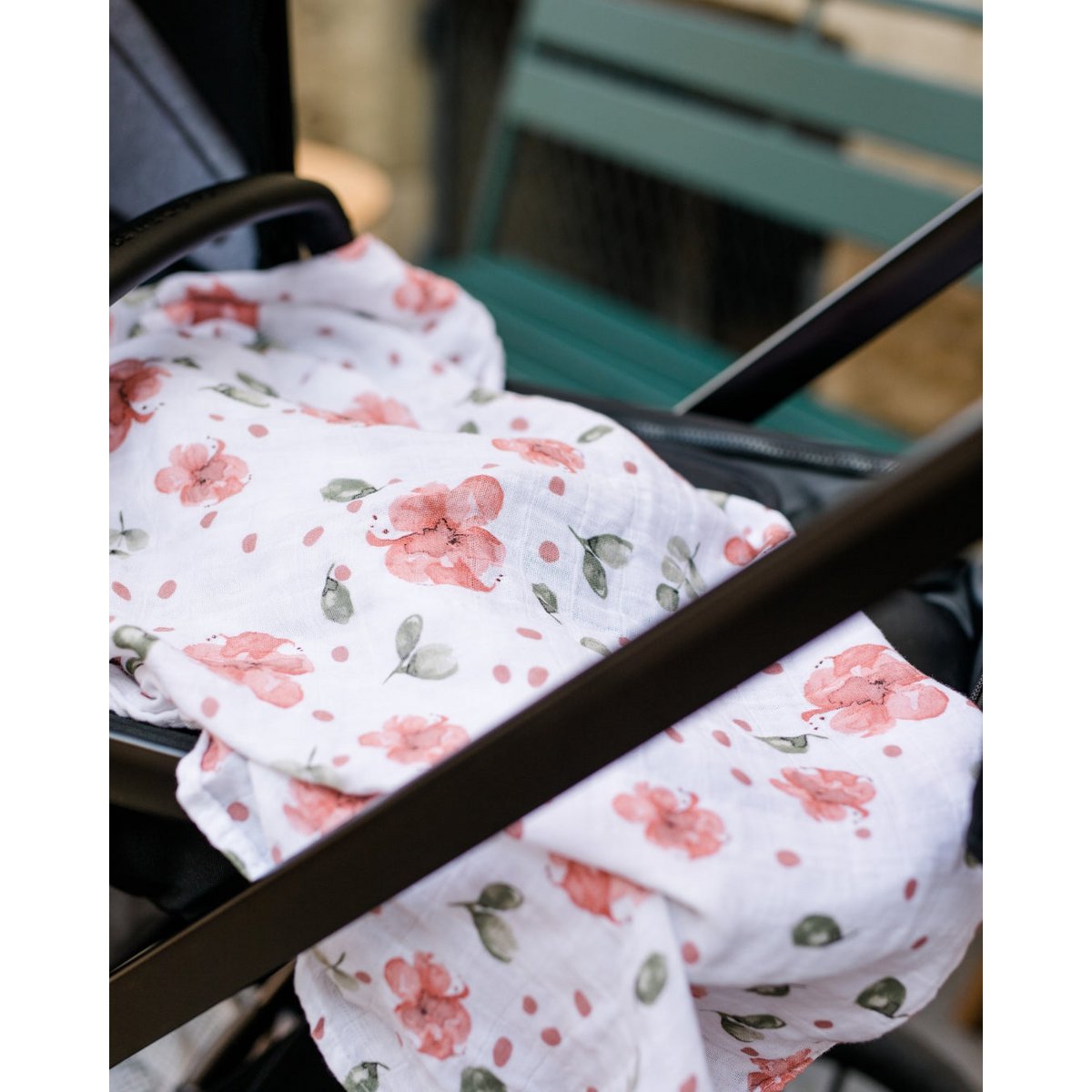 Mulltuch Bio-Baumwolle 60x60cm • Vintage Rose • 2er-Set (ohne Beutel)