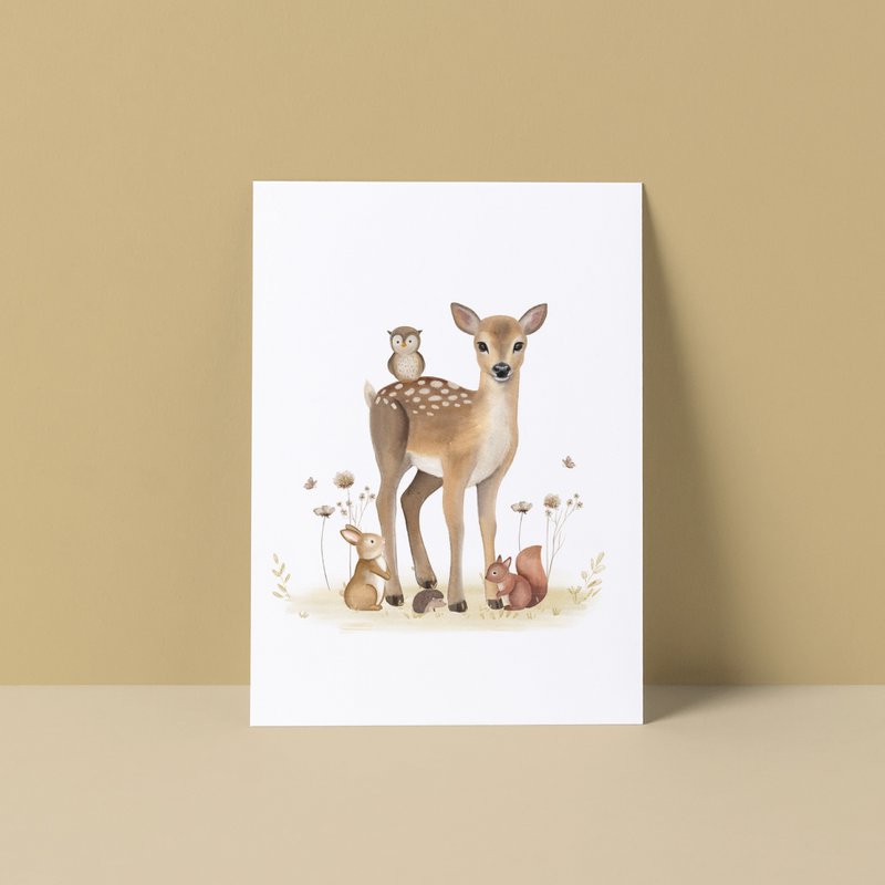 Postcard Forest animals
