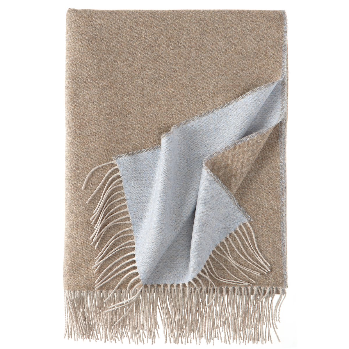 Plaid ALASSIO natur-hellblau