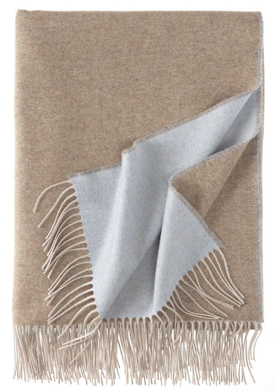 Plaid ALASSIO natur-hellblau