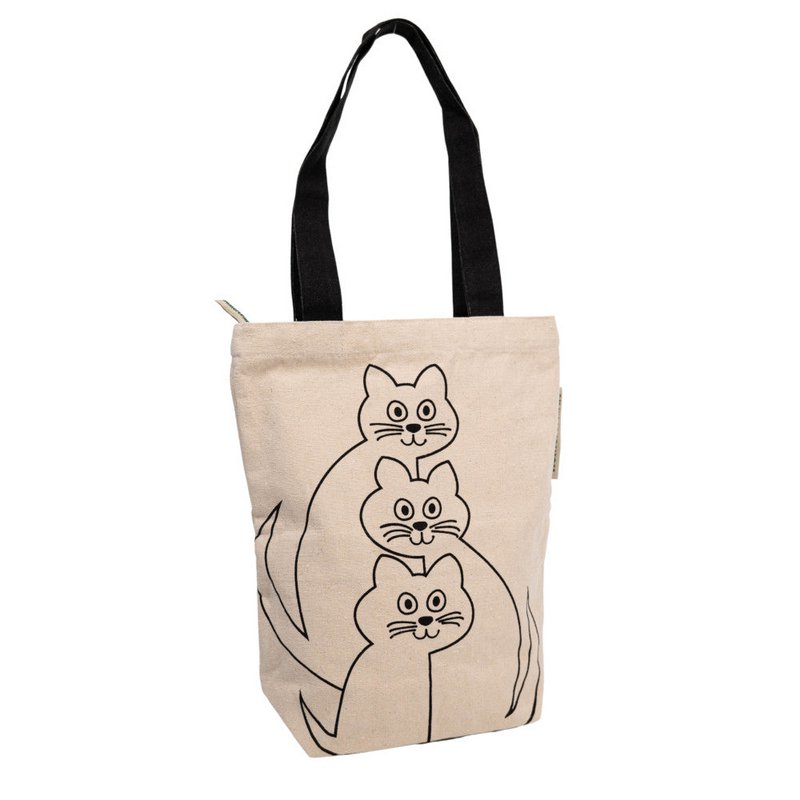 Tote Bag Cute Cats - Duurzaam - met rits - Gemaakt van gerecycled bedlinnen