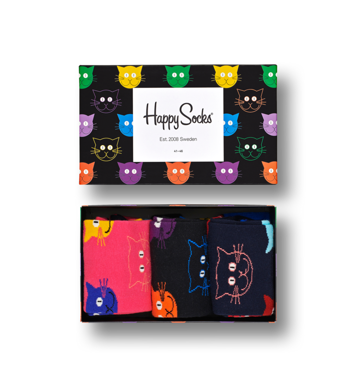 Happy Socks SXCAT08-9000 Confezione regalo gatto