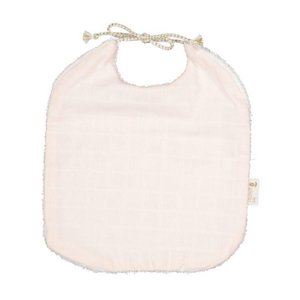 Pastel roze mousseline pasgeboren slabbetje