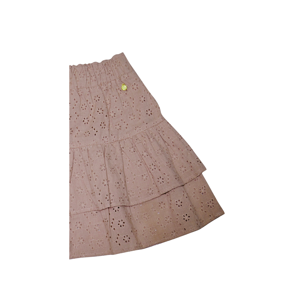 Jupe Funkle Warm Taupe – Broderie de Coton – Mode Enfant Haut de Gamme